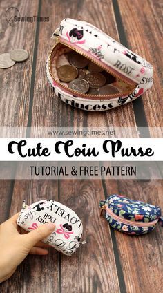 Change Purses To Sew, Sewn Coin Purse, Easy Coin Purse Sewing Pattern, Coin Purse Sewing Pattern Free, Coin Pouches Diy, Faux Leather Coin Purse Diy, Coin Purses Diy Easy, Small Coin Purse Pattern Free Sewing, Purse Diy Pattern