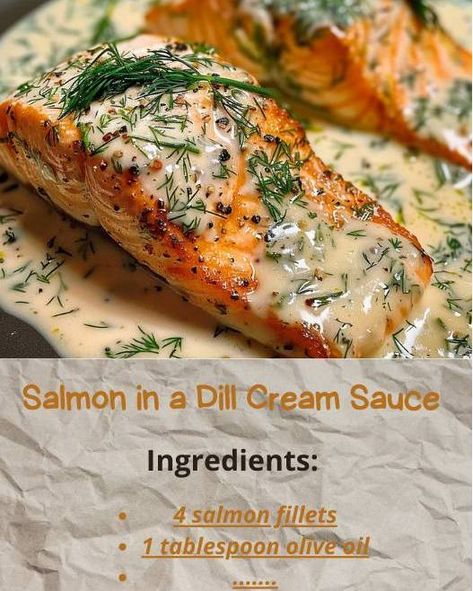 Salmon Patties With Dill Sauce, Salmon And Dill Sauce, Cream Sauce For Salmon, Salmon With Dill Sauce, Salmon With Creamy Dill Sauce, Dill Cream Sauce, Dill Sauce For Salmon, Dill Salmon, Creamy Dill Sauce