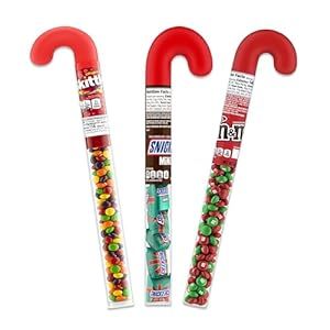 Mini Snickers Candy Cane Tube, Christmas Skittles Filled Candy Cane Tube, and Christmas M Ms Candy Cane Tube- 3 Pack, Christmas Candy Canes Filled With Candy, Candy Canes with Chocolate Christmas Chocolate Candy, Christmas M&ms, Filled Candy, Snickers Candy, Christmas Candy Canes, Candy Candy, Candy Christmas, Christmas Chocolate, Christmas Candy Cane