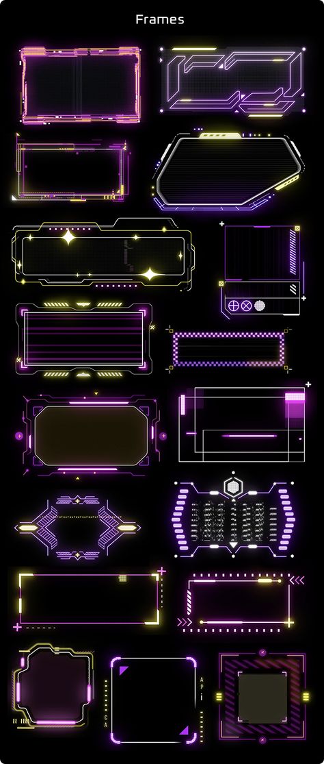 Cyberpunk Hud, Hud Elements, Design Effects, Background Inspiration, Tipografi 3d, Cyberpunk Design, Gfx Design, الفن الرقمي, Graphic Shapes Design