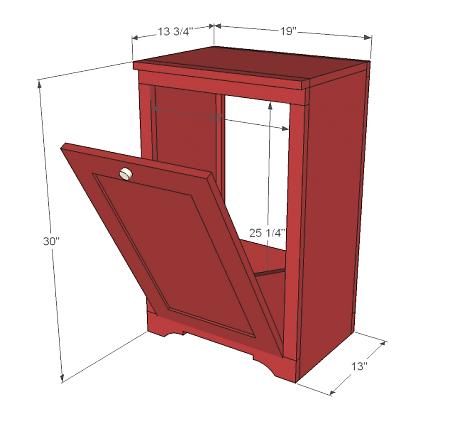 {DIY Tutorial} Wood Tilt Out Trash or Recycling Cabinet --- LOVE this. perhaps it will help solve our current state of recycling mayhem... Trash Can Cabinet, Cabinet Plans, Diy Cabinets, Wood Cabinets, Diy Wood Projects, Easy Diy Projects, Furniture Projects, Diy Kitchen, Furniture Plans