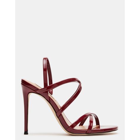 Find STEVE MADDEN Tylah Wine Patent on Editorialist. 4.5 inch heel heightÂ Synthetic upper material Synthetic lining Synthetic sock Synthetic sole 6inch Heels, Maroon Heels, Very High Heels, Burgundy Heels, Fashion Shoes Heels, Dressy Shoes, Fancy Shoes, Cute Heels, Sandal Heels