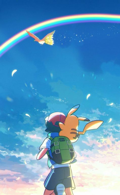 Pokemon Wallpaper for Mobile Phone (Ash Pikachu and Ho Oh) Wallpaper Pikachu, Ash E Pikachu, Pokemon Anime Characters, Pokemon Photo, Pokemon Backgrounds, Cool Pokemon Wallpapers, Pikachu Wallpaper, Ash Pokemon, Pokemon Wallpaper