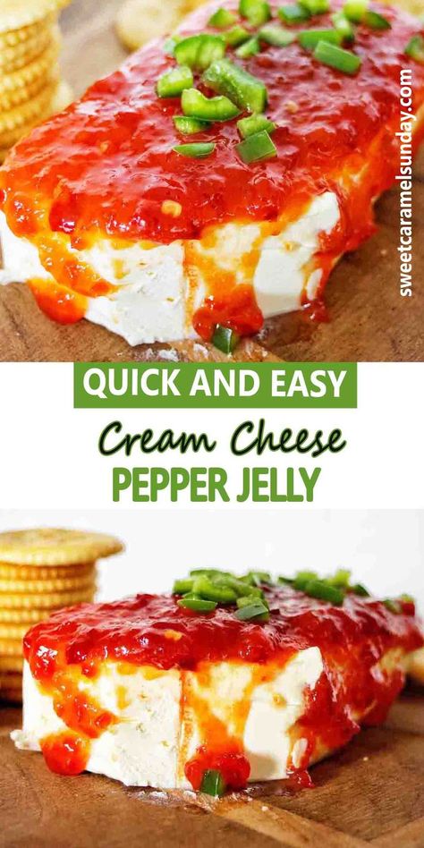 Cream Cheese Pepper Jelly, Recipes Stuffed Peppers, Red Pepper Jelly Recipe, Pepper Jelly Dip, Cream Cheese Spread Recipes, Pepper Jelly Recipes, Cream Cheese Appetizer, Hot Pepper Jelly, Cheese Stuffed Peppers