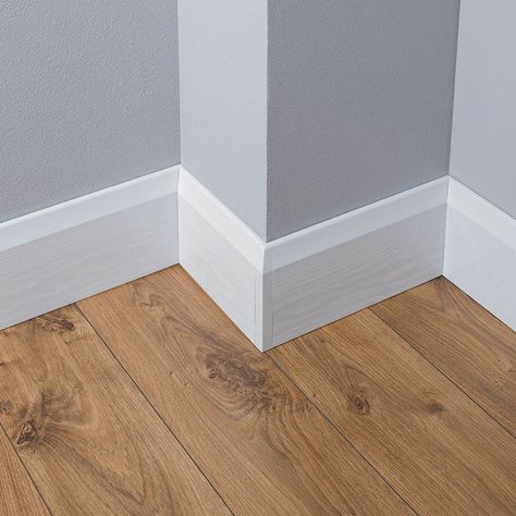 Our new easy-install PVC architrave and skirting sets are perfect for the modern home: easy to fit, easy to clean, no painting and no maintenance... these are just a few of the benefits of this great new product.  Read more in this article and take a look for yourself at these fantastic new architrave and skirting sets. https://www.directdoors.com/news/article/easy-install-pvc-skirting-and-architrave-sets/ #homeimprovement #diy #interiordesign #homedecor Chamfered Skirting, Painted Stair Railings, Modern Baseboards, Floor Skirting, Baseboard Styles, 1920s Interior Design, Baseboard Trim, Baseboard Molding, Floor Molding