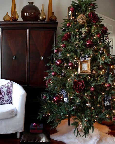 Looking back at last year's #christmastree to get ideas for this year... p.s. how realistic looking was my @kingofchristmas tree??! Loved it Burgundy Christmas Tree, Crismas Tree, Designer Christmas Tree, Christmas Tree Farmhouse, Black Christmas Decorations, Burgundy Christmas, Christmas Tree Inspo, Designer Christmas, Christmas Tree Wallpaper