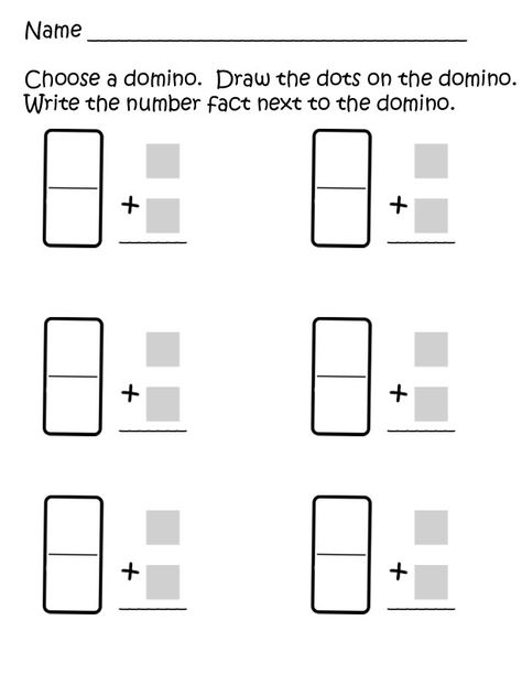 Vertical Domino Addition - adapt to make two fractions and add them Vertical Addition, Domino Addition, Addition Worksheet, Addition Kindergarten, Teaching Mathematics, Math Number Sense, Math Multiplication, Math Center Activities, Addition Worksheets