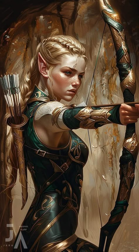 Fantasy Ranger, Woman Archer, Archer Characters, Elf Ranger, Elven Princess, Elves Fantasy, Chica Cool, Female Elf, Elf Art