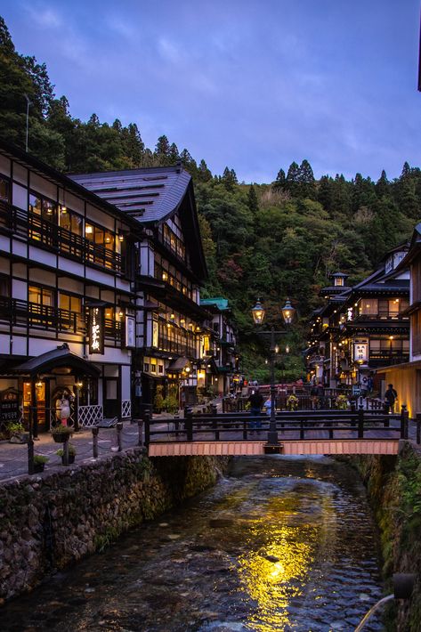 Onsen Aesthetic, Ginzan Onsen, Onsen Japan, Japanese Onsen, Japan Holidays, Japan Landscape, Asian Architecture, Japanese Interior Design, Yamagata