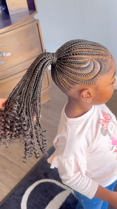 ✨ Precious kids ✨ | Princess Kimora 🧚🏽‍♀️. She’s a DOLL ! She asked for YELLOW & ORANGE beads 🧡😍💛 . Neat & SUPER ADORABLE 😍. Perfect style for the PRINCESSES… | Instagram Lemonade Braids Little Kids, Kid Styles Braids, Kids Braid Hairstyles Black, Kids Mohawk Braids, Hair Style For Little Black Girls Kids Braid Styles, Cute Braided Hairstyles Black Hair Kids, Rainbow Braids For Kids, Braided Hairstyles For Toddlers Black, Braided Up Ponytail For Kids