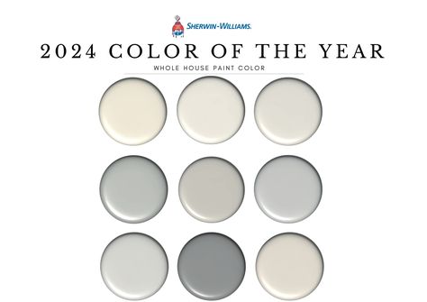 Sherwin Williams 2024 Color of the Year, Home Paint Scheme, Wall Decor, Kitchen Colors, Exterior Color Palette. DIY - Etsy Renovation Planner, Exterior Color Palette, Color Combinations Paint, Home Paint, Colors Wall, House Color Palettes, Sherwin Williams Colors, 2024 Color, Farm House Colors