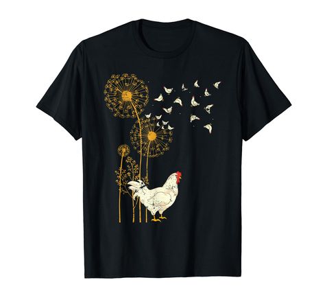 PRICES MAY VARY. Great design if you love farming or if you are a farm bird lover and your favorite farm animal is the chicken. The farmer is taking care of the hen and rooster like he does for cows, goats and pigs. Lightweight, Classic fit, Double-needle sleeve and bottom hem Chicken Tshirts, Flower Farm, Farm Animal, Branded T Shirts, Types Of Printing, Custom Tshirts, Farmer, Dandelion, Boho Fashion