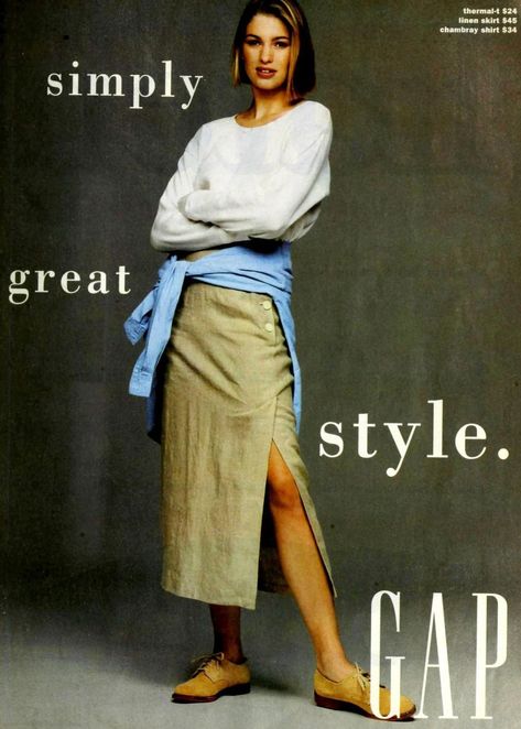 Old Gap Ads, Vintage Clothing Advertisements, Vintage Gap Ads, 90s Gap Ads, Gap Aesthetic, Gap Clothes, Gap 90s, 90s Ads, Vintage 90s Outfit