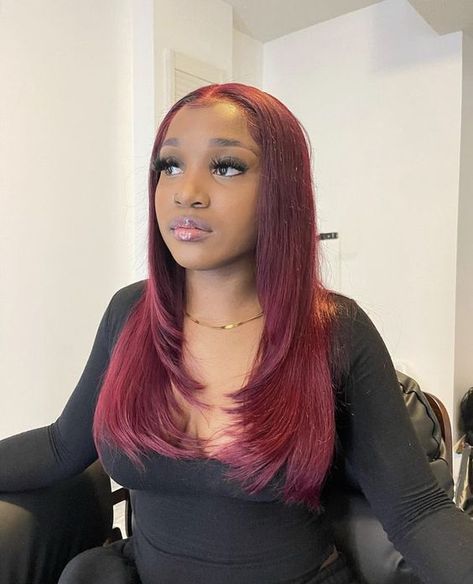 Dye Hairstyles, The Life I Want, Fav Hairstyles, Red Dye, Life I Want, Frontal Wig Hairstyles, Birthday Hairstyles, Quick Weave Hairstyles, Dyed Hair Inspiration