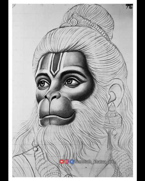 Lord Hanuman Drawing Outline ❤️‍🩹🚩✍️.... . . Full tutorial video on my YouTube channel 😊❤️ (Somnath_khatua_art) . . . #somnathkhatuaart #hanumanjayanti #lordhanuman #jayshreeram #ramsita #ramnavami #outline #pencilartist #pencil #art #drawing #sketch #artist #pencildrawing #draw #artwork #sketchbook #illustration #pencilart #instaart #drawings #artoftheday #painting #portrait #artistsoninstagram #sketching #pencilsketch Hanuman Drawing Pencil Sketch, Hanuman Sketch Pencil, Lord Hanuman Drawing Pencil, Hanuman Drawing Pencil, Lord Hanuman Drawing, Hanuman Sketch, Hanuman Drawing, Artwork Sketchbook, Jay Shree Ram