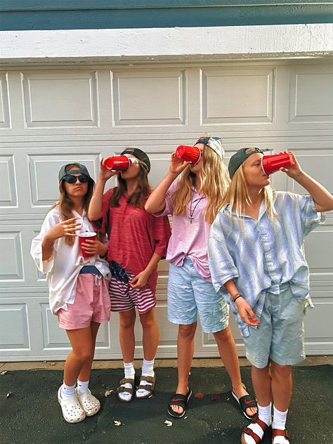 Frat Fnl Theme, Frat Boy Costumes For Women, Frat Vs Farmer Spirit Week, 3 Person Halloween Costume 2 Girls 1 Boy, Frat Boy Football Theme, Frat Boy Costume Spirit Week, Frat Boy Dress Up Day, Frat Boy Costume For Girls Outfit, America Day Spirit Week Outfits