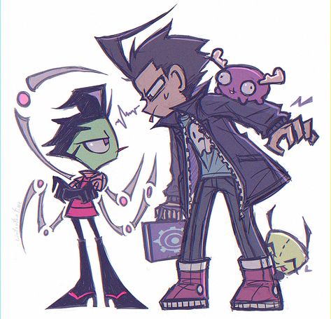 Gir Invader Zim Drawing, Gir Fanart Human, Gir Zim Invader, Dib Fanart Invader Zim, Zim Invader Zim Fanart, Invader Zim Zim Fanart, Invader Zim Zadr Fanart, Invader Zim X Dib Fanart, Tak Invader Zim Fanart