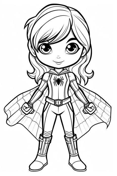 Free Coloring Page of Spiderman Spider Boy Spider Girl Free Printables – Bujo Art Shop Ghost Spider Coloring Page, Spider Gwen Coloring Page, Superhero Coloring Sheets, Spiderman Coloring Pages Free Printable, Vespa Marvel, Super Hero Coloring Sheets, Beautiful Coloring Pages, Spiderman Girl, Bujo Art