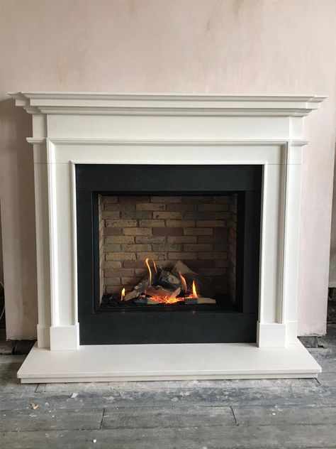 Modern Gas Fireplace Ideas, Gas Fires And Surrounds, Gas Stove Fireplace, Wall Gas Fires, Inset Electric Fires, Stove Installation, Gas Fire Stove, Blue Living Room Decor, Victorian Fireplace