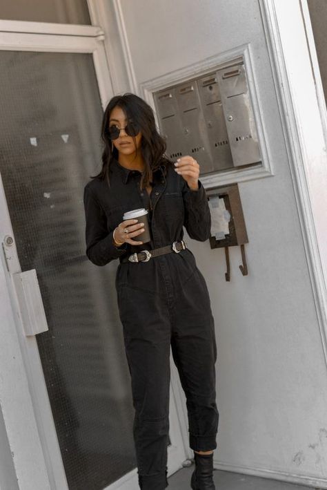 The Best Jumpsuits Out Now Boiler Suit Outfit, Utility Jumpsuit Outfit, Jean Jumpsuit Outfit, Jumpsuit Outfit Winter, Utility Outfit, Jumpsuit Outfit Black, Best Jumpsuits, Denim Jumpsuit Outfit, Kayla Seah