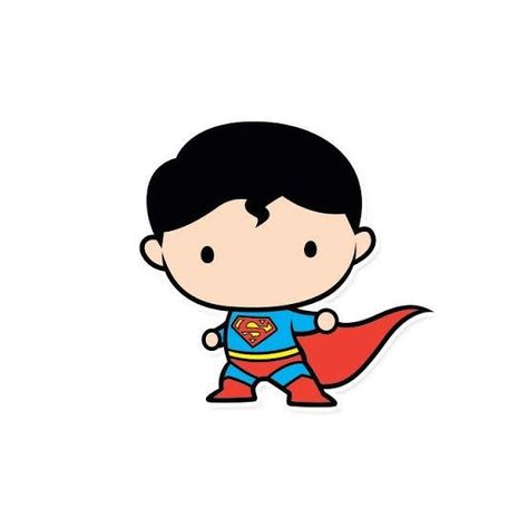 Superman Stickers, Chibi Superhero, Chibi Superman, Superman Drawing, Superman Baby, Batman Cartoon, Drawing Superheroes, Chibi Characters, Simple Cartoon