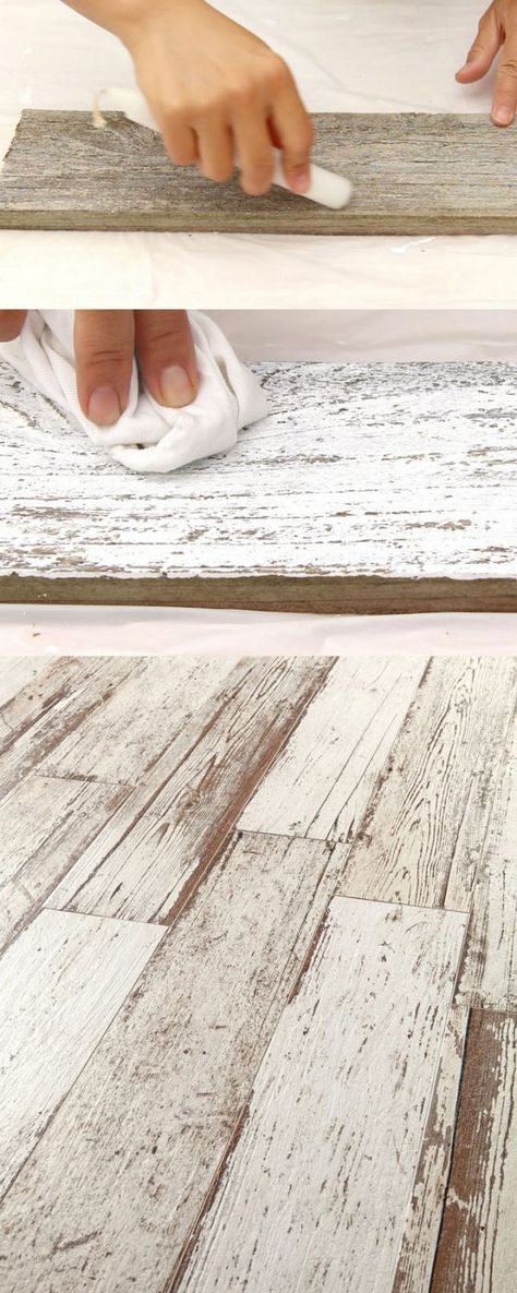 Ultimate guide + video tutorials on how to whitewash wood & create beautiful whitewashed floors, walls and furniture using pine, pallet or reclaimed wood. Whitewashed Floors, How To Whitewash Wood, Pallet Tray, White Washed Floors, How To Whitewash, Diy Muebles Ideas, Wood Barn, Hemma Diy, Creation Deco