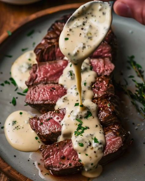 Main Dishes – Page 15 – NorthEast Nosh Recipes New Strip Steak Recipes, Steak In Cream Sauce, Gorgonzola Steak Sauce, New York Steak Recipes, Steak Strips Recipe, Gorgonzola Steak, New York Strip Steak Recipes, Steak Gorgonzola, Creamy Peppercorn Sauce