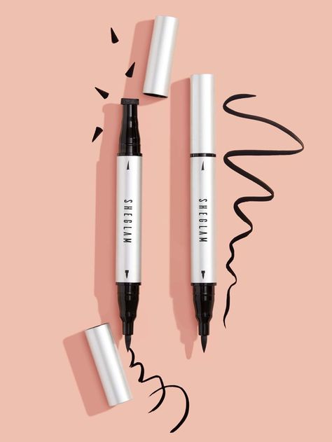 Free Returns ✓ Free Shipping On Orders $49+ ✓. WING IT Waterproof Liner Duo - BLACK- Eyeliner at SHEIN. Black Eyeliner Pencil, Eyeliner Waterproof, Eyeliner Products, Wing It, Black And White Fabric, Eyeliner Pencil, Black Eyeliner, Waterproof Eyeliner, Makeup Sponge