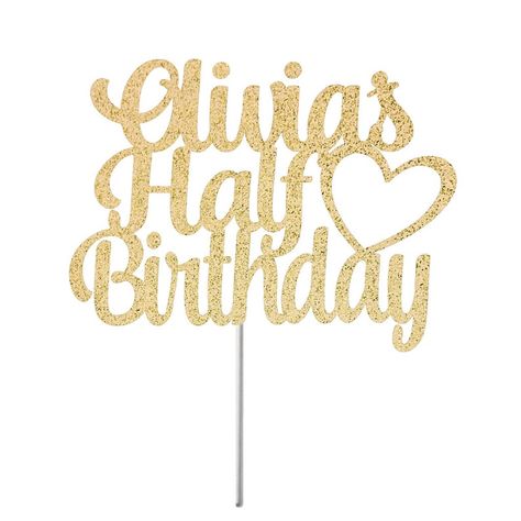 Personalized Name Half Birthday Cake Topper Half Birthday | Etsy Half Birthday Cake, 6 Month Birthday, Winter Birthday Party, Half Birthday Cakes, Birthday Glitter, Winter Birthday Parties, Birthday Topper, Birthday Star, Half Birthday