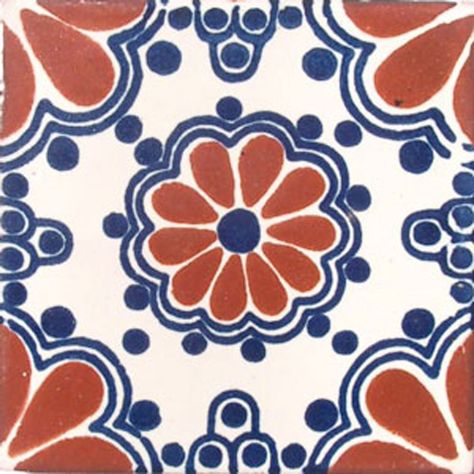 "90 4\" x 4\" Talavera Handpainted Mexican Tiles. Please Note: Your item is custom made for you by an Artisan in Mexico. Your item will ship in about 14 days.(90t13)" Hand Made Tile, Mexican Talavera Tile, Mexican Tiles, Mediterranean Tile, Mexican Ceramics, Mexican Tile, Talavera Pottery, Mediterranean Decor, Mexican Talavera