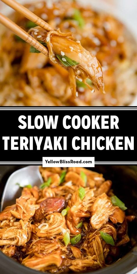 Crock Pot Teriyaki Chicken recipe has all the convenience of your favorite takeout that's easily made at home in your slow cooker. Crock Pot Teriyaki Chicken, Tangy Chicken, Teriyaki Chicken Crock Pot, Slow Cooker Teriyaki Chicken, Slow Cooker Teriyaki, Chicken Teriyaki Recipe, Easy Crockpot Dinners, Slow Cooker Dinner, Chicken Dish