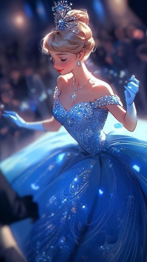 Cinderella Anime, Disney Princess Paintings, Disney Characters Pictures, Cinderella Pictures, Cinderella Wallpaper, Princess Illustration, Fairytale Gown, Disney Frozen Elsa Art, Disney Princess Artwork