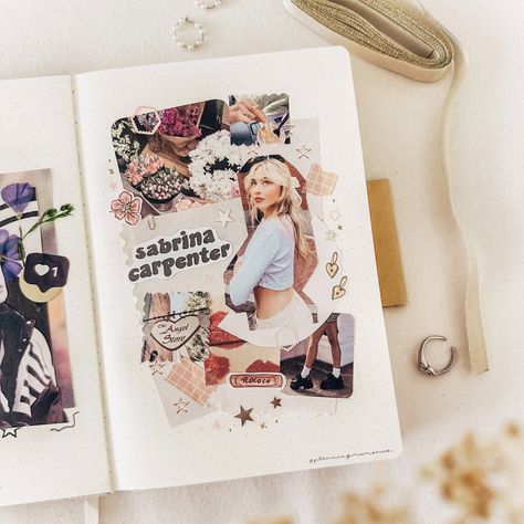 sabrina carpenter aesthetic bullet journal Bujo Journaling, Penpal Letters, Instagram Planning, Insta Account, Bujo Layout, Favourite Season, Pen Pal Letters, Instagram Layout, Bujo Inspiration