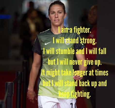 USWNT soccer quote Soccer Player Quotes, Women Soccer Players, Messi Neymar Suarez, Quotes From Women, Inspirational Soccer Quotes, Player Quotes, Athlete Quotes, Carli Lloyd, Uswnt Soccer