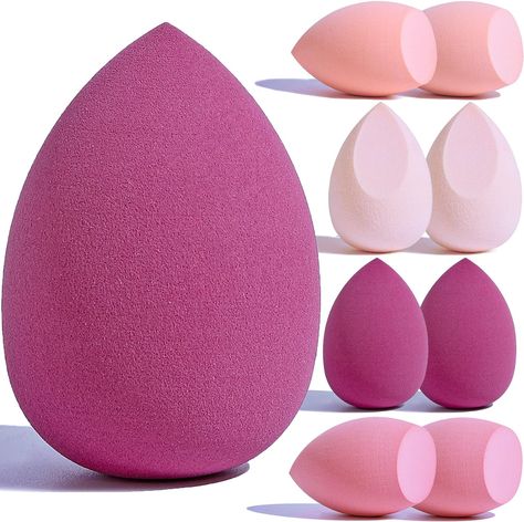 LIDENKORS Makeup Sponge, Make up Sponge Blender, 8 PCS Big Beauty Blender Sponge, Beauty Sponge for Liquid and Cream Foundation Sharp Makeup, Beauty Blender Real Techniques, Beauty Blender Set, Face Blender, Beauty Blender Sponge, Blender Sponge, Makeup Blending, Makeup Sponges, Makeup Blender