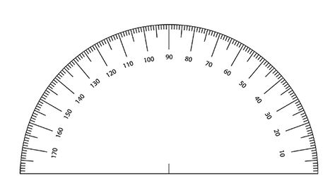 Can't find your protractor? Here's a free printable protractor template to download. This protractor printable comes in two versions. Math Template, Maths Resources, Maths Ideas, Class Rules, Jr High, Math Materials, Printable Chart, Industrial Design Sketch, Cycle 3