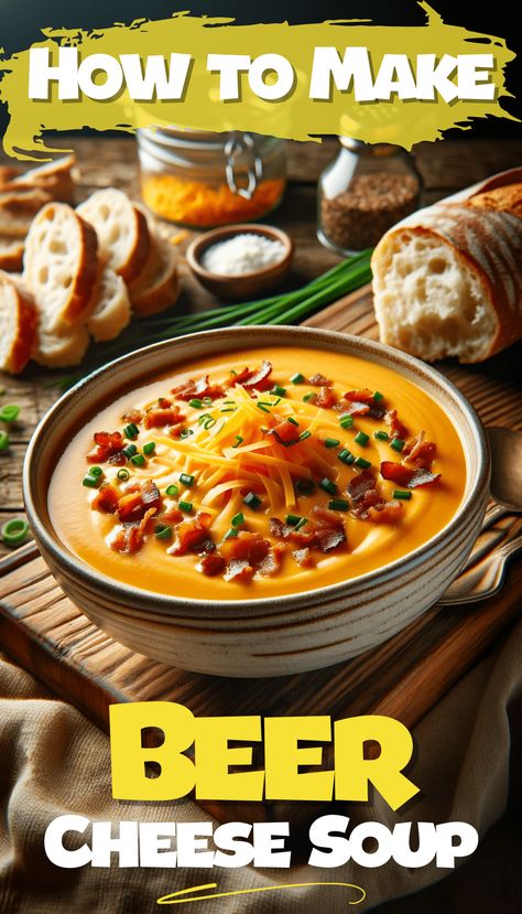 Wisconsin Beer Cheese Soup Recipes, Cheese Beer Soup, Wisconsin Beer Cheese Soup, Beer Cheese Soup Recipes, Beer Soup, Beer Battered Fish Tacos, Beer Cheese Soup, Noodle Soups, Beer Cheese Soups