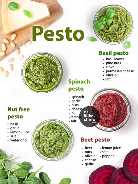 Classic Pesto Recipe, Zero Calorie Foods List, Beet Pesto, Nut Free Pesto, Pesto Sauce Recipe, Recipes For Pasta, Pesto Spinach, Menu Recipe, Lemon Pesto