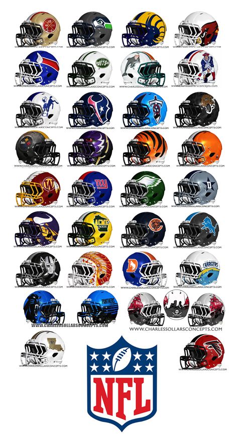 NFL Concept Helmets Nfl Helmets, Nfl Funny, Nfl Football Helmets, Nfl Football Art, New Orleans Saints Football, Funny Friends, Nfl Football Teams, Image Swag, Nfl Teams Logos