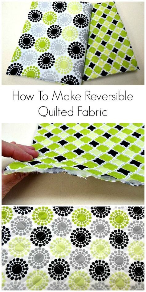 How to make your own reversible quilted fabric for use in bags and home decor.  Love that I can have two different fabrics front and back with this. Quilt Baby, Sewing Fabrics, Quilted Fabric, Quilting Tips, Sewing Projects For Beginners, Embroidery Fabric, Quilting Tutorials, Quilt Tutorials, Sewing For Beginners