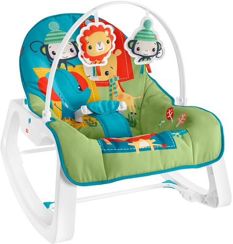 Toddler Rocking Chair, Best Baby Bouncer, Baby Glider, Baby Rocking Chair, Colorful Jungle, Fisher Price Baby, Toddler Chair, Baby Rocker, Fisher Price Toys