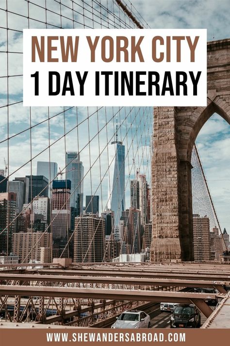 Planning to visit NYC but you will only have 24 hours in the city? No worries! Follow this one day in New York City itinerary to see the best of NYC in a day! | NYC one day itinerary | New York City one day itinerary | 1 day in NYC | NYC travel guide | New York Travel Tips | NYC travel tips | New York in a day | A day in New York City | NYC layover | New York City layover | New York one day trip | 24 hours in NYC | 24 hours in New York City | NYC things to do in a day | NYC must see attractions Where To Stay In Nyc, New York Day Trip, Nyc Tourist, New York Trip Planning, Nyc Adventures, Day Trip To Nyc, Day In New York City, Visit Nyc, Nyc Vacation