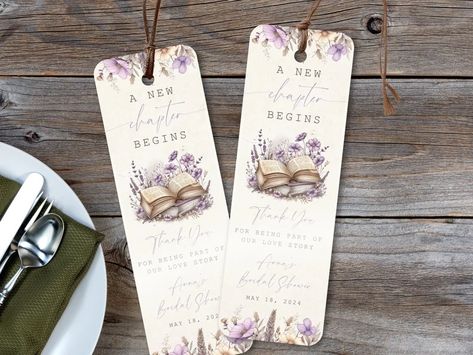 Book Themed Bridal Shower Favors, Next Chapter Bridal Shower Theme, Love Story Bridal Shower Theme, Bridal Shower Book Theme, Fairytale Bridal Shower Ideas, Book Bridal Shower Theme, Fairytale Bridal Shower, Book Theme Wedding, Bookmark Favors