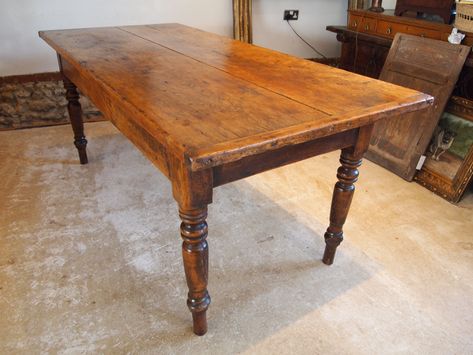 Edwardian Dining Table, 1910 Kitchen, Victorian Dining Table, Edwardian Kitchen, Antique Tables, Harvest Table, Kitchen Tables, Farmhouse Dining Table, Antique Table