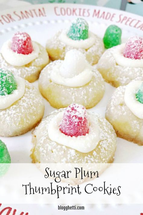 Sugar Plum Recipes, Cookies Thumbprint, Christmas Cookie Recipes Holiday, The Perfect Cookie, Plum Recipes, Thumbprint Cookies Recipe, Cookies Sugar, Sweet Butter, Christmas Cookie Exchange