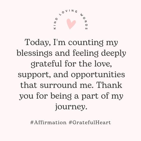 Gratitude 💖 What are you grateful for today? Gratitude can have a significant impact on our overall well-being, helping us to shift our thoughts from what we feel is missing and bringing out atteniton to what we have. Being grateful for the people in our lives, the opportunities we have been given, or even the simple pleasures of everyday life like our morning coffee. By consciously practicing gratitude, we can establish a more positive mindset.. #quotesforlife #quotes #instaquotes #q... Grateful Friends Quotes, Thankful For Gods Blessings Gratitude, Grateful For Opportunities Quotes, Grateful For Another Day Quotes, Grateful For What I Have Quotes, Grateful For People In My Life, Im Grateful For You, Happy Grateful Quotes, Birthday Grateful Quotes