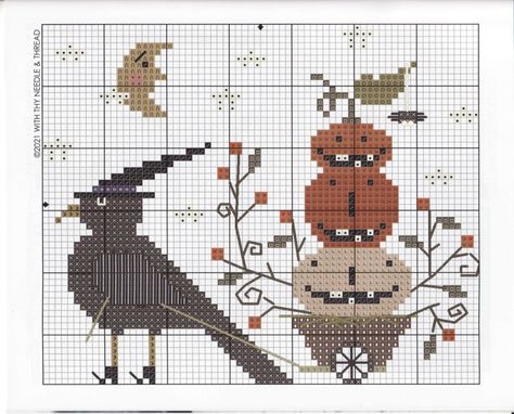 Primitive Fall Cross Stitch, Black Bird Designs Gallery.ru, Halloween Cross Stitch Gallery Ru, Primitive Cross Stitch Patterns Free, Homespun Elegance Gallery.ru, Autumn Cross Stitch Patterns Free Charts, Praiseworthy Stitches Gallery Ru, November Cross Stitch, Free Primitive Cross Stitch Patterns