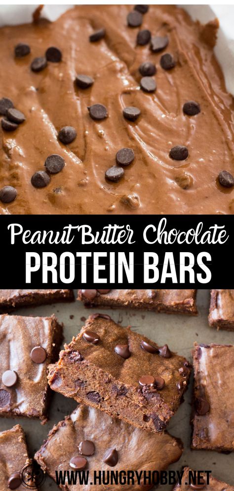 Whey Protein Recipes, Healthy Protein Bars, Chocolate Protein Bars, Chocolate Homemade, Protein Baking, Protein Bars Homemade, Protein Dinner, Healthy Protein Snacks, Protein Smoothies