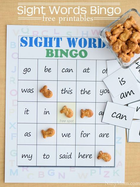 Bingo Sight Words Free Printable, Dolch Sight Words Kindergarten, Learning To Read Games, Sight Words Kindergarten Printables, Sight Word Bingo, Kindergarten Sight Words, Word Bingo, Sight Words Printables, Kindergarten Games