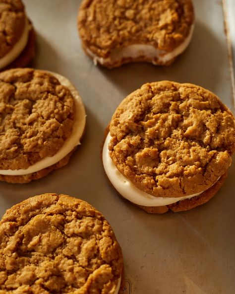 Oatmeal Sandwich Cookies | easygayoven Oatmeal Sandwich Cookies, Oatmeal Creme Pie, Iced Oatmeal Cookies, Oatmeal Cream Pies, Trader Joes Recipes, Little Debbie, Oatmeal Cream, Oatmeal Cookie, Cream Cheese Spreads